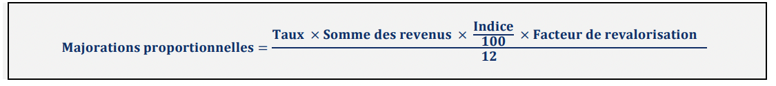 La formule des majorations proportionnelles